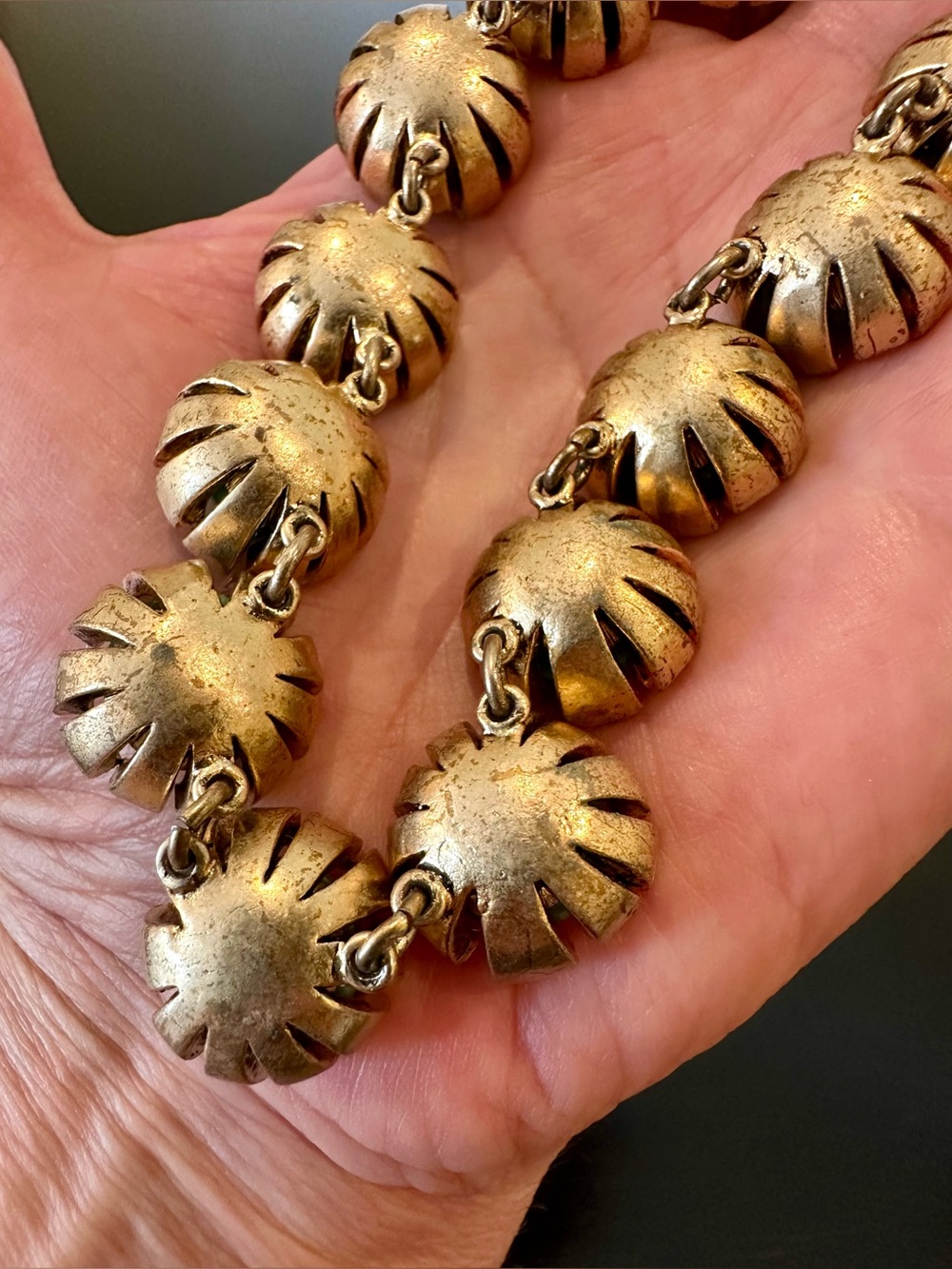 J.Crew Vintage Retro Spring Summer Turquoise CZ Water Lily Statement Necklace - Picture 16 of 17